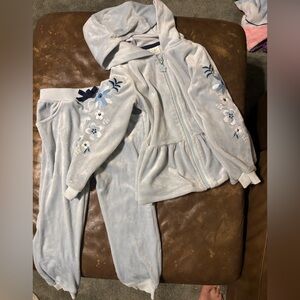 C&C California kids vellure jumpsuit embroidered 4T